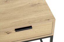 Konsole >54457< in eiche, schwarz - 40x50x40cm (BxHxT)