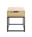 Konsole >54457< in eiche, schwarz - 40x50x40cm (BxHxT)