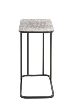 Beistelltisch >54503< in schwarz, silber, Metall - 46x62x29cm (BxHxT)