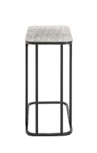 Beistelltisch >54503< in schwarz, silber, Metall - 46x62x29cm (BxHxT)