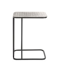 Beistelltisch >54503< in schwarz, silber, Metall - 46x62x29cm (BxHxT)