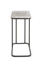 Beistelltisch >54503< in schwarz, silber, Metall - 46x62x29cm (BxHxT)