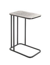 Beistelltisch >54503< in schwarz, silber, Metall -...