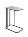 Beistelltisch >54503< in schwarz, silber, Metall - 46x62x29cm (BxHxT)