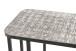 Beistelltisch >54503< in schwarz, silber, Metall - 46x62x29cm (BxHxT)