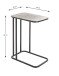 Beistelltisch >54503< in schwarz, silber, Metall - 46x62x29cm (BxHxT)