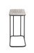 Beistelltisch >54503< in schwarz, silber, Metall - 46x62x29cm (BxHxT)