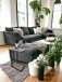 Beistelltisch >54503< in schwarz, silber, Metall - 46x62x29cm (BxHxT)