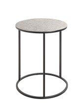 Beistelltisch >54505< in schwarz, silber, Metall - 60x46cm (HxD)