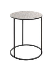 Beistelltisch >54505< in schwarz, silber, Metall -...