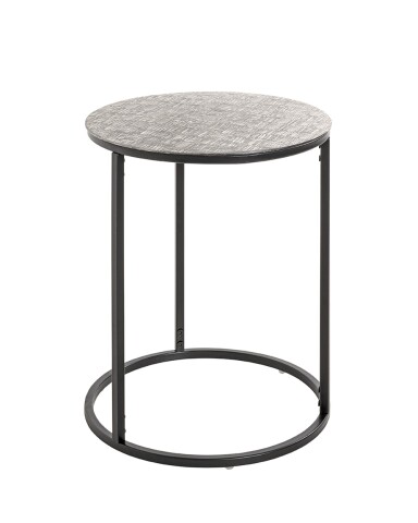 Beistelltisch >54506< in schwarz, silber, Metall - 52x41cm (HxD)