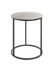Beistelltisch >54506< in schwarz, silber, Metall - 52x41cm (HxD)