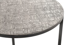 Beistelltisch >54506< in schwarz, silber, Metall - 52x41cm (HxD)