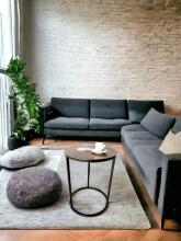 Beistelltisch >54506< in schwarz, silber, Metall - 52x41cm (HxD)