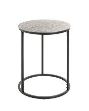 Beistelltisch >54506< in schwarz, silber, Metall - 52x41cm (HxD)