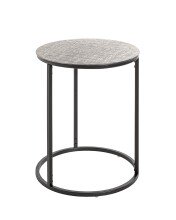 Beistelltisch >54506< in schwarz, silber, Metall -...