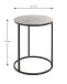 Beistelltisch >54506< in schwarz, silber, Metall - 52x41cm (HxD)