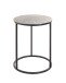 Beistelltisch >54506< in schwarz, silber, Metall - 52x41cm (HxD)