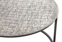 Beistelltisch >54509< in schwarz, silber, Metall - 37x59cm (HxD)
