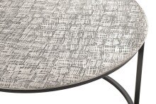 Beistelltisch >54509< in schwarz, silber, Metall - 37x59cm (HxD)