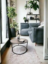 Beistelltisch >54509< in schwarz, silber, Metall - 37x59cm (HxD)