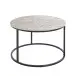 Beistelltisch >54509< in schwarz, silber, Metall - 37x59cm (HxD)