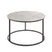 Beistelltisch >54509< in schwarz, silber, Metall - 37x59cm (HxD)