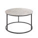 Beistelltisch >54509< in schwarz, silber, Metall - 37x59cm (HxD)