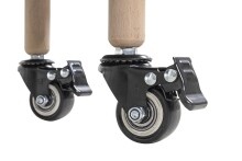 Beistelltisch >54518< in natur, schwarz, Massivholz, Metall - 50x47x30cm (BxHxT)