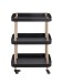 Servierwagen >54519< in natur, schwarz, Massivholz, Metall - 50x76x30cm (BxHxT)