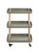 Servierwagen >54919< in grün, natur, Massivholz, Metall - 50x76x30cm (BxHxT)