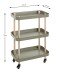 Servierwagen >54919< in grün, natur, Massivholz, Metall - 50x76x30cm (BxHxT)