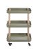 Servierwagen >54919< in grün, natur, Massivholz, Metall - 50x76x30cm (BxHxT)