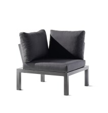 Gartenlounge-Set >Cordoba< (4-teilig) in Grau, Aluminium - 250x65x250cm (BxHxT)