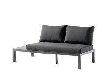 Gartenlounge-Set >Cordoba< (4-teilig) in Grau, Aluminium - 250x65x250cm (BxHxT)