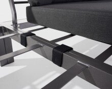 Gartenlounge-Set >Cordoba< (4-teilig) in Grau, Aluminium - 250x65x250cm (BxHxT)