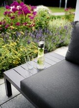 Gartenlounge-Set >Cordoba< (4-teilig) in Grau, Aluminium - 250x65x250cm (BxHxT)