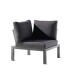 Gartenlounge-Set >Cordoba< (4-teilig) in Grau, Aluminium - 250x65x250cm (BxHxT)