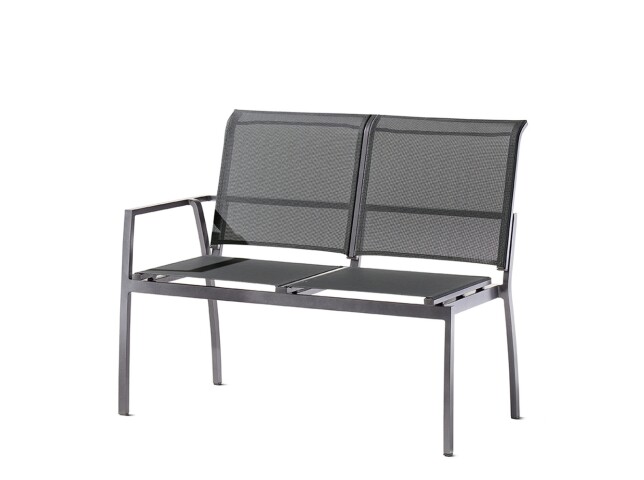 Gartenlounge-Endteil >Malaga< in Silbergrau - 65,5x92x113 (BxHxT)