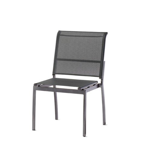 Gartenlounge-Mittelteil >Malaga< in Silbergrau - 65,5x92x55,5 (BxHxT)