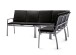 Gartenlounge-Mittelteil >Malaga< in Silbergrau - 65,5x92x55,5 (BxHxT)