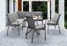 Gartenlounge-Mittelteil >Malaga< in Silbergrau - 65,5x92x55,5 (BxHxT)