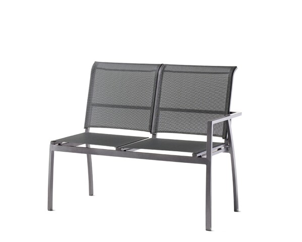 Gartenlounge-Endteil >Malaga< in Silbergrau - 65,5x92x113 (BxHxT)