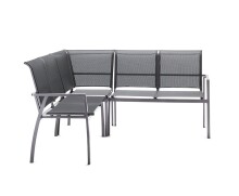 Gartenlounge-Endteil >Malaga< in Silbergrau -...