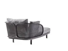 Daybed >Samoa< in hellgrau, Olefin,Polypropylen - 210x71x117cm (BxHxT)