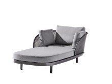Daybed >Samoa< in hellgrau, Olefin,Polypropylen -...