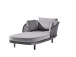 Daybed >Samoa< in hellgrau, Olefin,Polypropylen - 210x71x117cm (BxHxT)