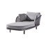 Daybed >Samoa< in hellgrau, Olefin,Polypropylen - 210x71x117cm (BxHxT)