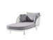 Daybed >Samoa< in hellgrau, Olefin,Polypropylen - 210x71x117cm (BxHxT)