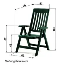 Klappstuhl >Palma< in Smaragdgrün,...
